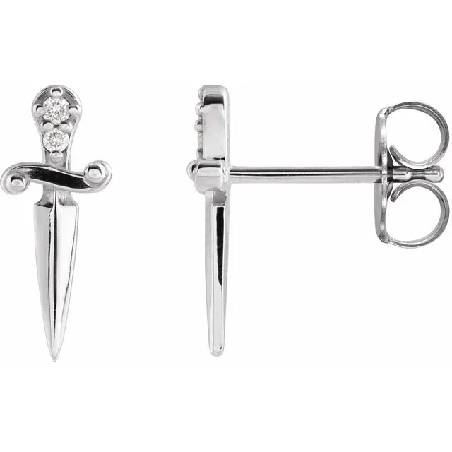 Diamond Dagger Earrings