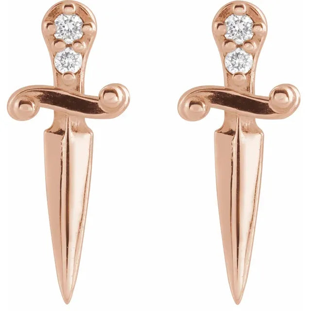 Diamond Dagger Earrings