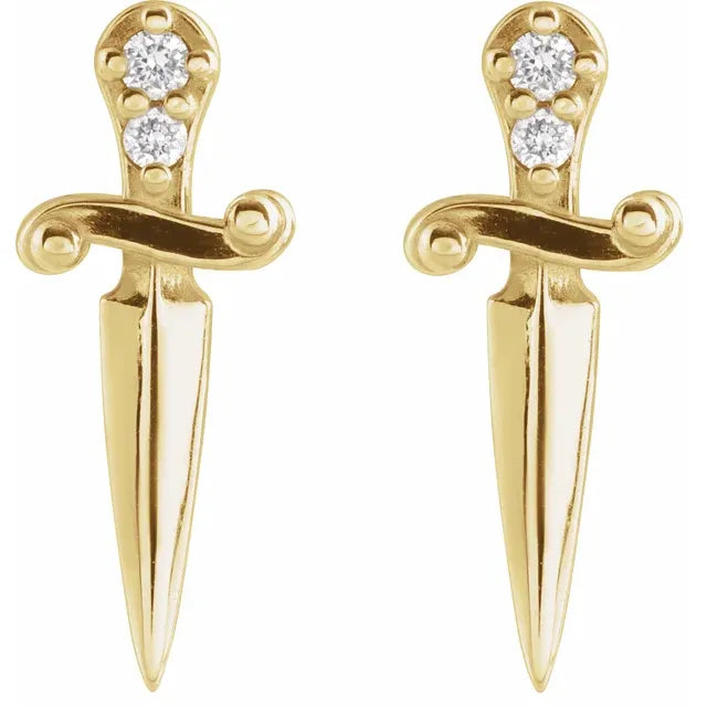 Diamond Dagger Earrings