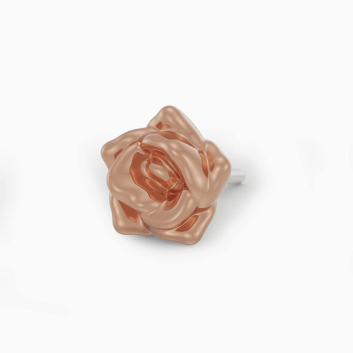 Gold Rose Piercing Stud End