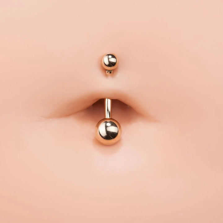 Double Ball and Cultured Pearl Navel Ring Gift Set