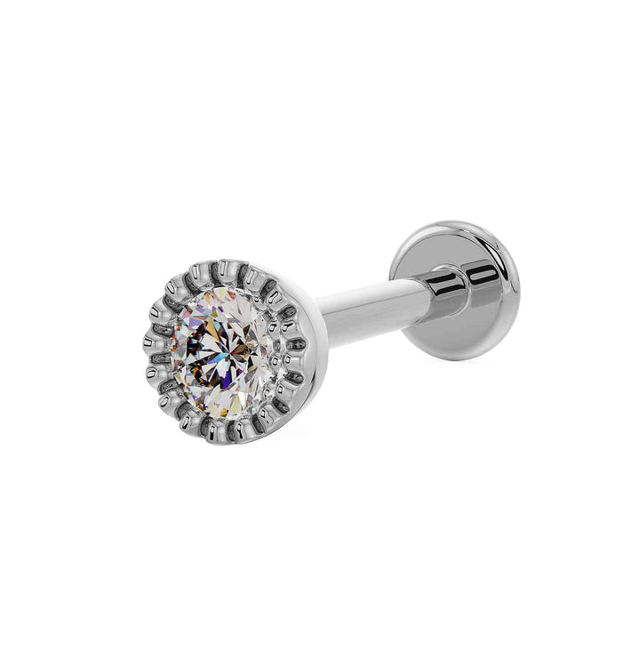 2.5mm Diamond Perlage Flat Back Stud