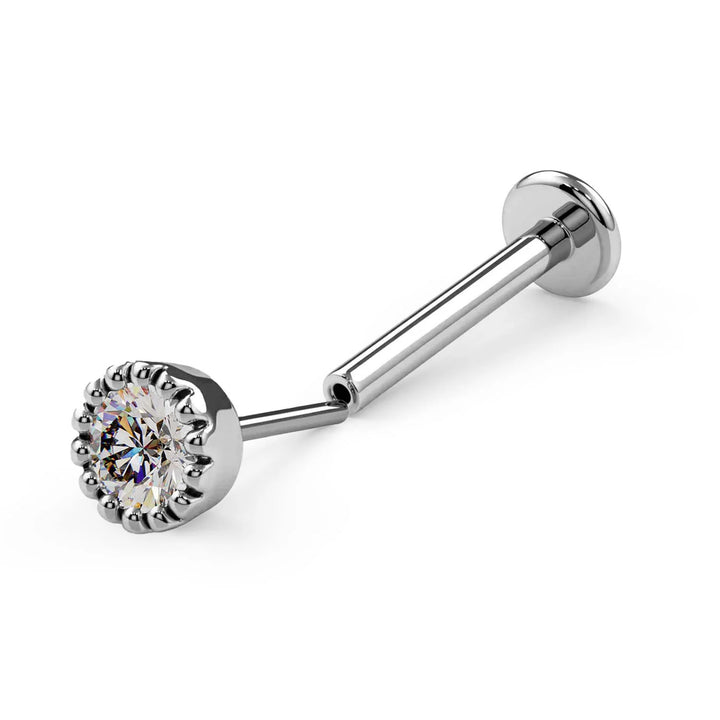 2.5mm Diamond Perlage Flat Back Stud