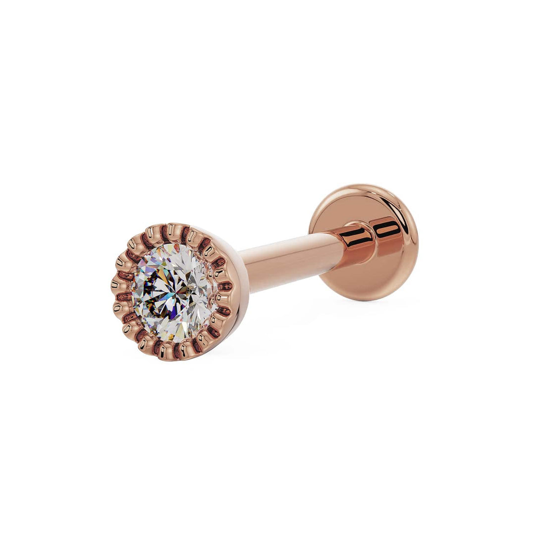 2mm Diamond Perlage Flat Back Stud