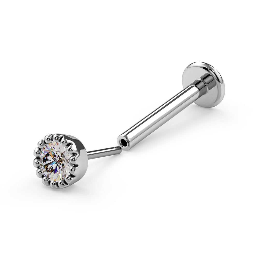 2mm Diamond Perlage Flat Back Stud