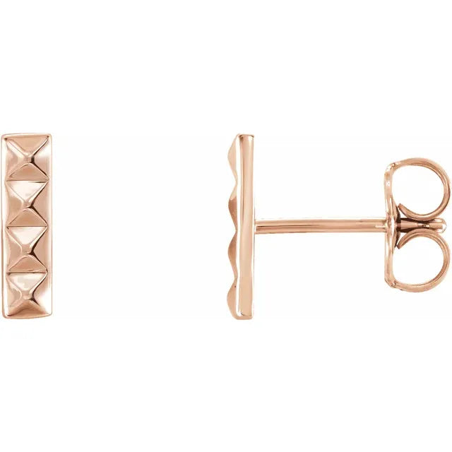 Pyramid Bar Earrings