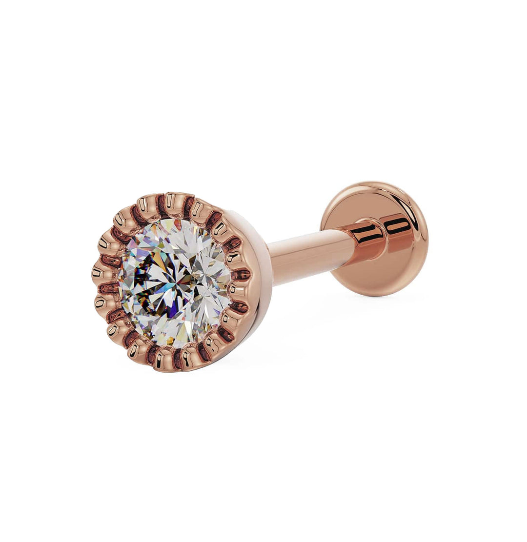 3mm Diamond Perlage Flat Back Stud