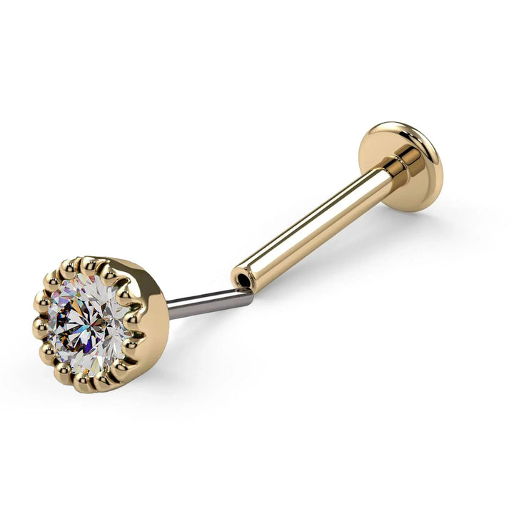 3mm Diamond Perlage Flat Back Stud