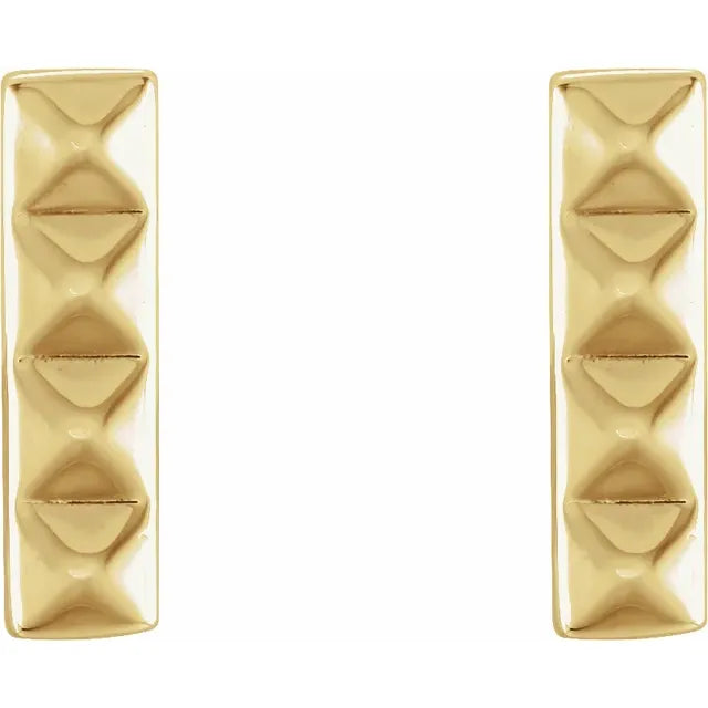 Pyramid Bar Earrings