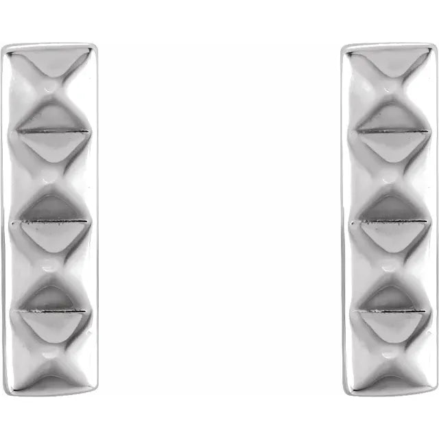 Pyramid Bar Earrings