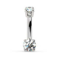 .35 CTW Diamond Navel Ring