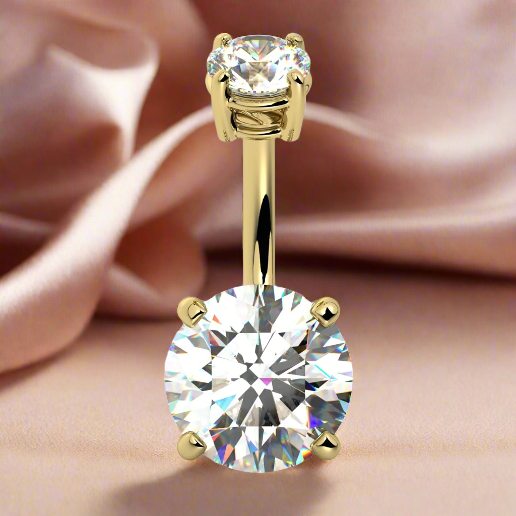 3.3 CTW GIA Diamond Navel Ring