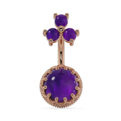 Crown Jewels 14k Gold Navel Ring