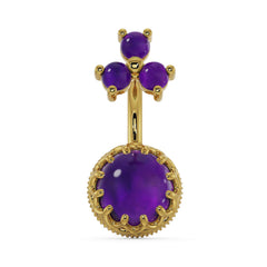 Crown Jewels 14k Gold Navel Ring