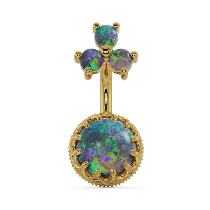 Crown Jewels 14k Gold Navel Ring