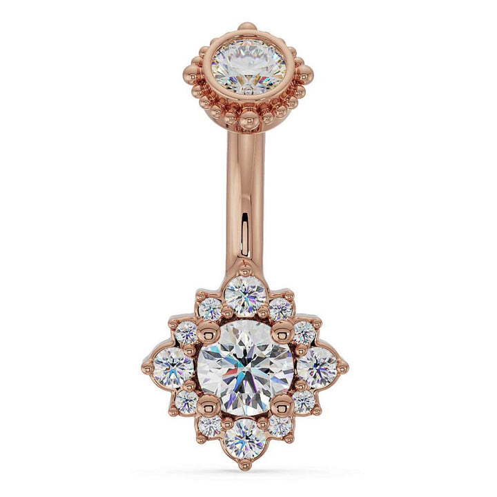 Majesty's Rose Halo Navel Ring