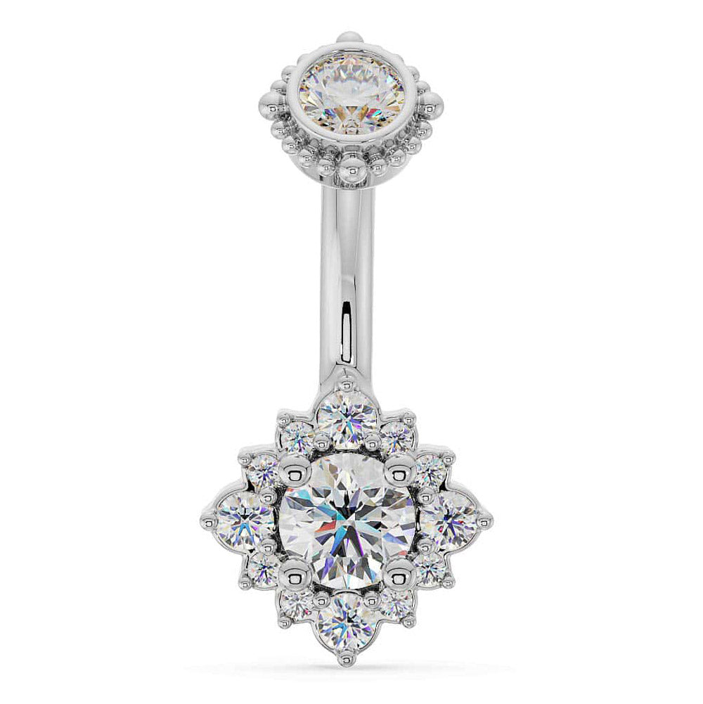 Majesty's Rose Halo Navel Ring