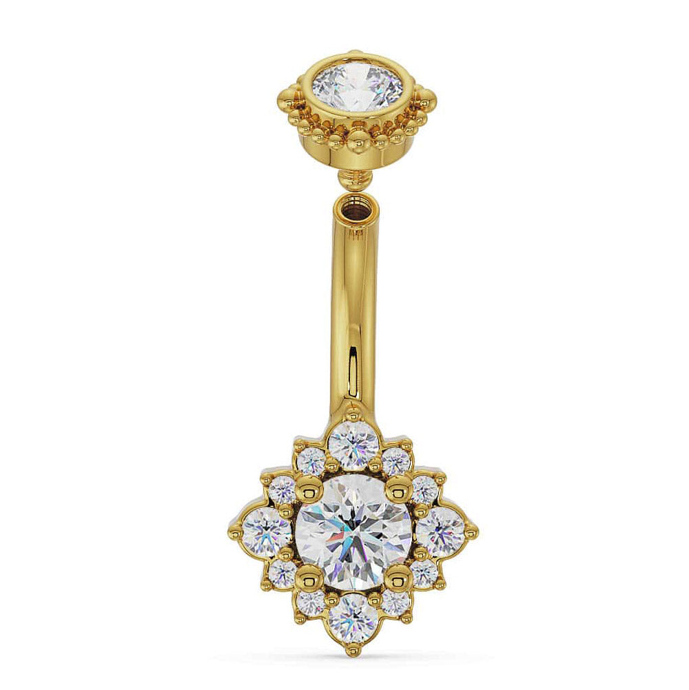 Majesty's Rose Halo Navel Ring