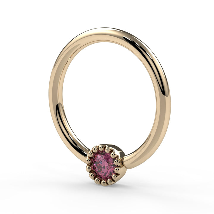 Pink Diamond Perlagé Fixed Bead Ring