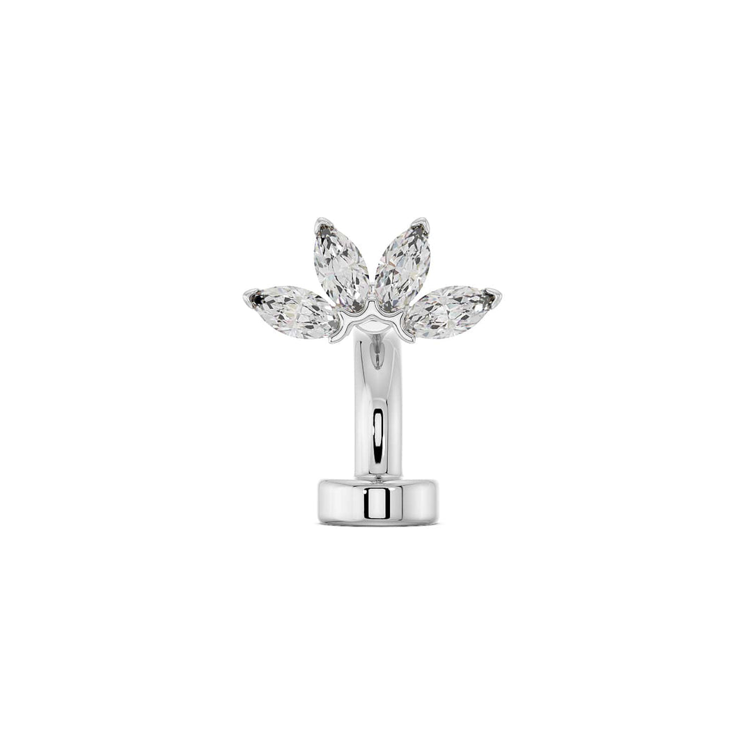 Marquise Fan Floating Navel Ring
