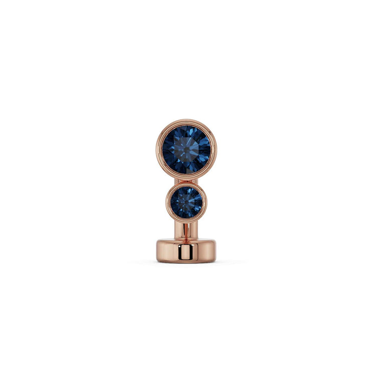 Bubble Bezel Gemstone Floating Navel Ring