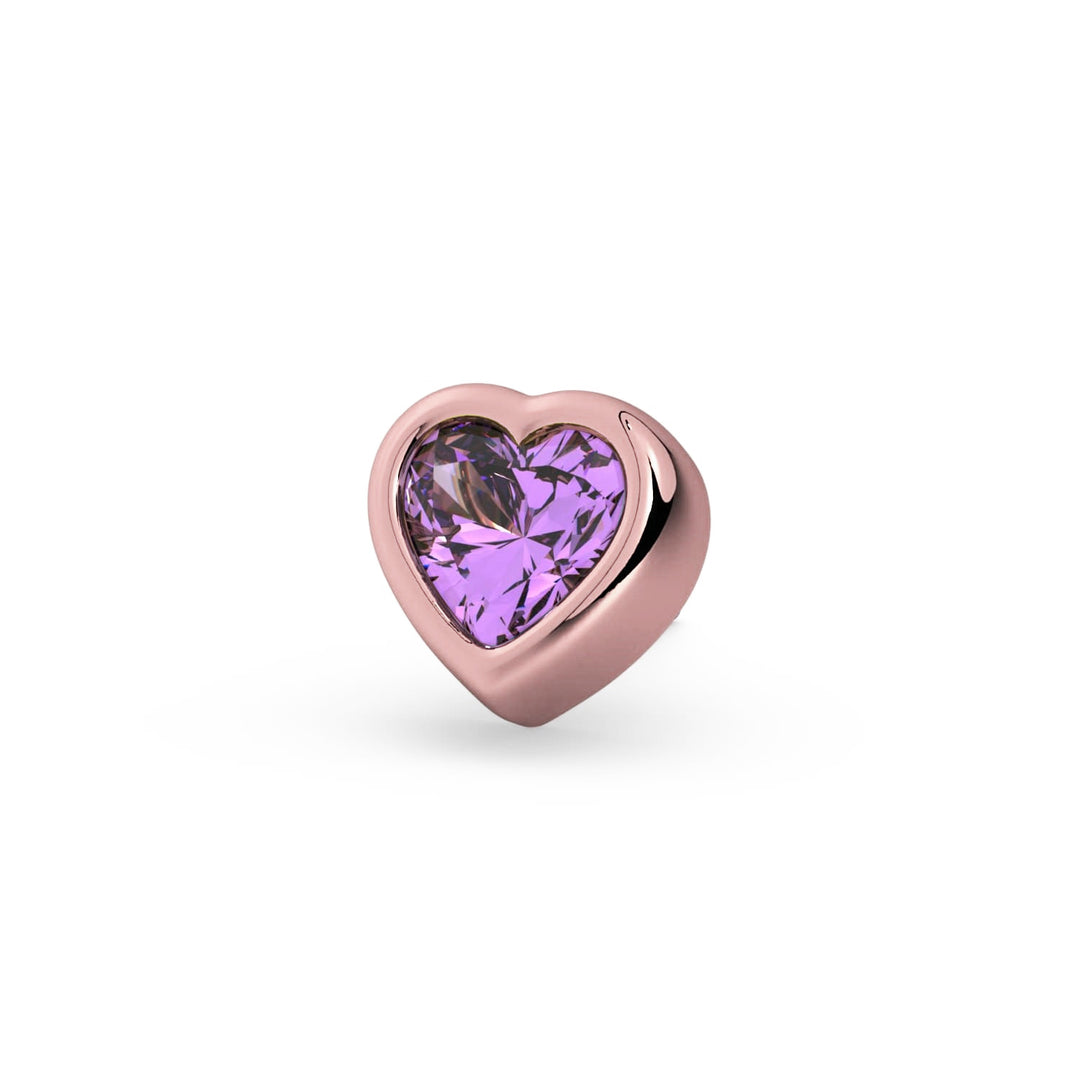 Gem Heart Piercing Stud End