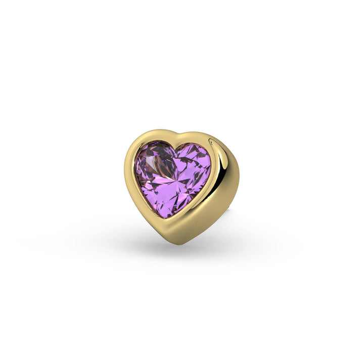 Gem Heart Piercing Stud End