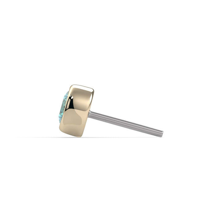 2.5mm Aqua Diamond Bezel Flat Back Stud