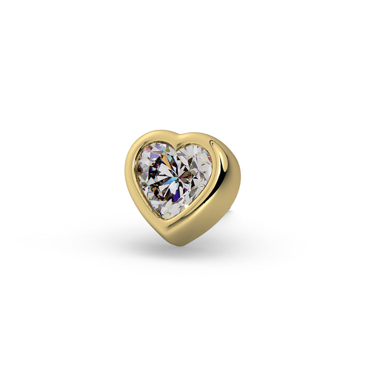 Gem Heart Piercing Stud End