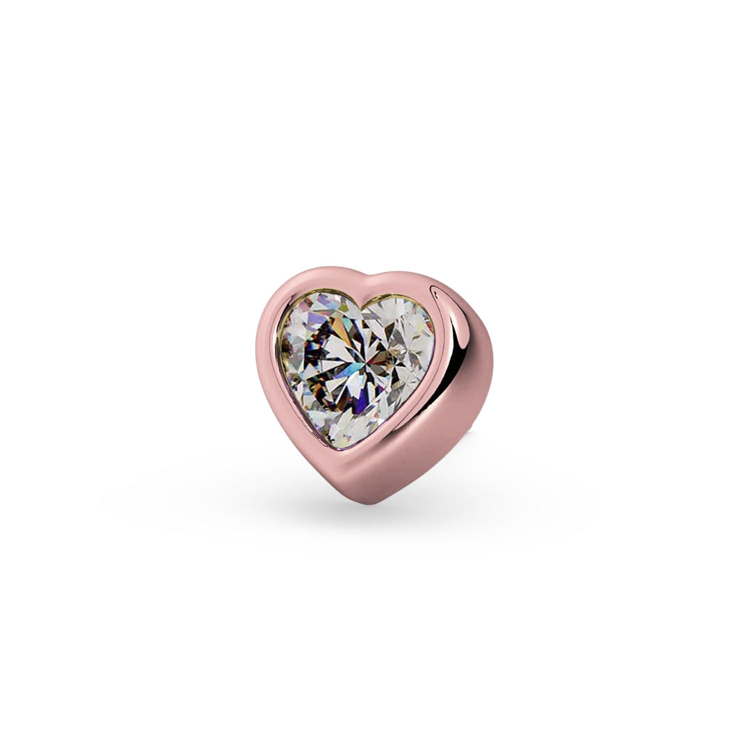 Gem Heart Piercing Stud End