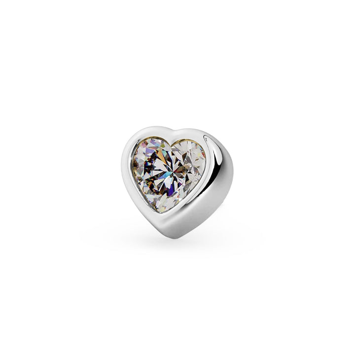 Gem Heart Piercing Stud End