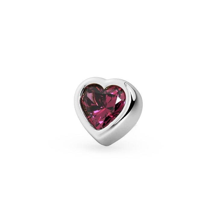 Gem Heart Piercing Stud End