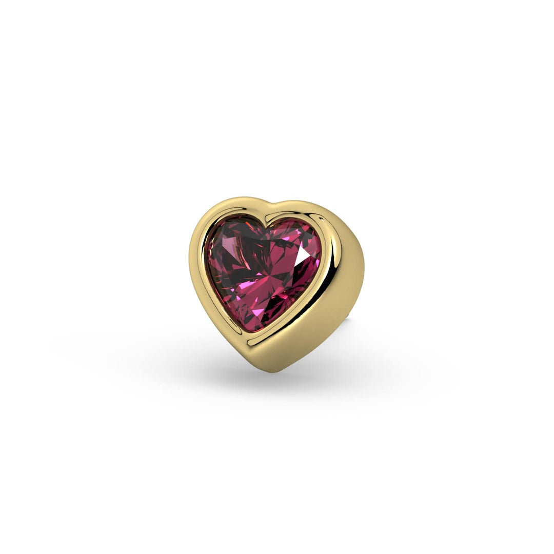 Gem Heart Piercing Stud End