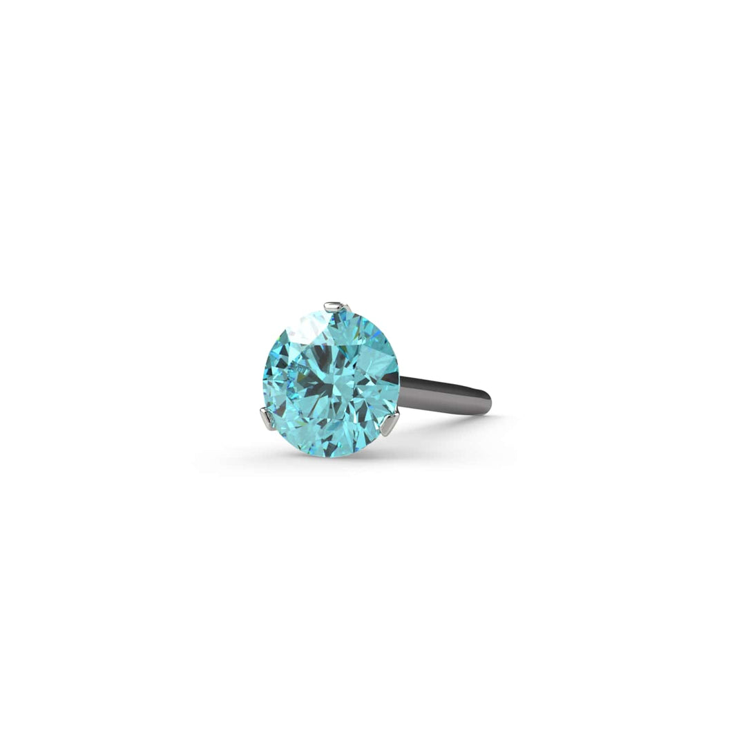 Aqua Diamond Lumina 3-Prong Piercing Stud End