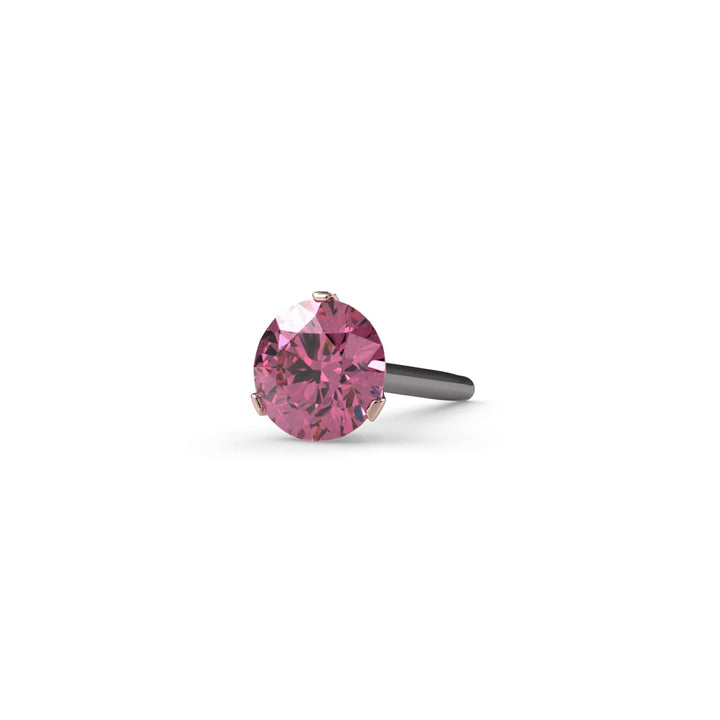 Pink Diamond Lumina 3-Prong Piercing Stud End