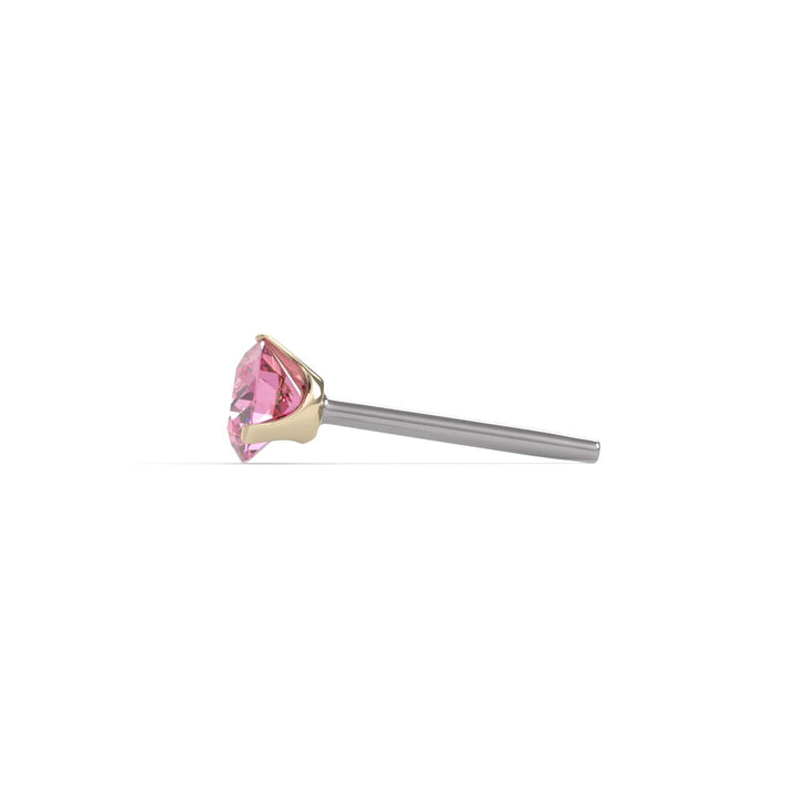 Pink Diamond Lumina 3-Prong Piercing Stud End