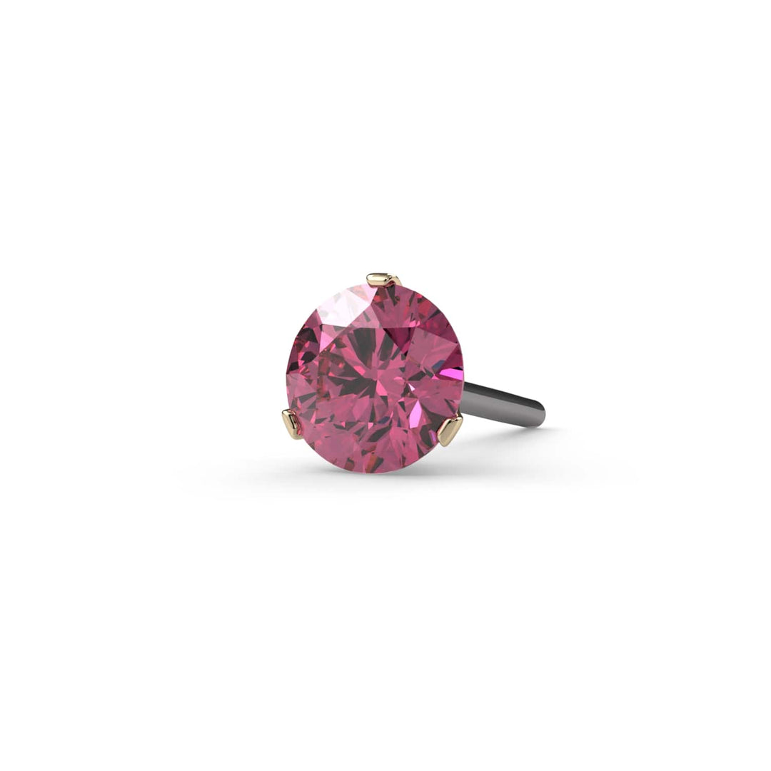 Pink Diamond Lumina 3-Prong Piercing Stud End