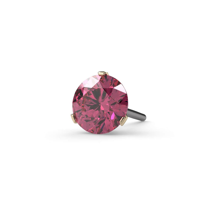 Pink Diamond Lumina 3-Prong Piercing Stud End