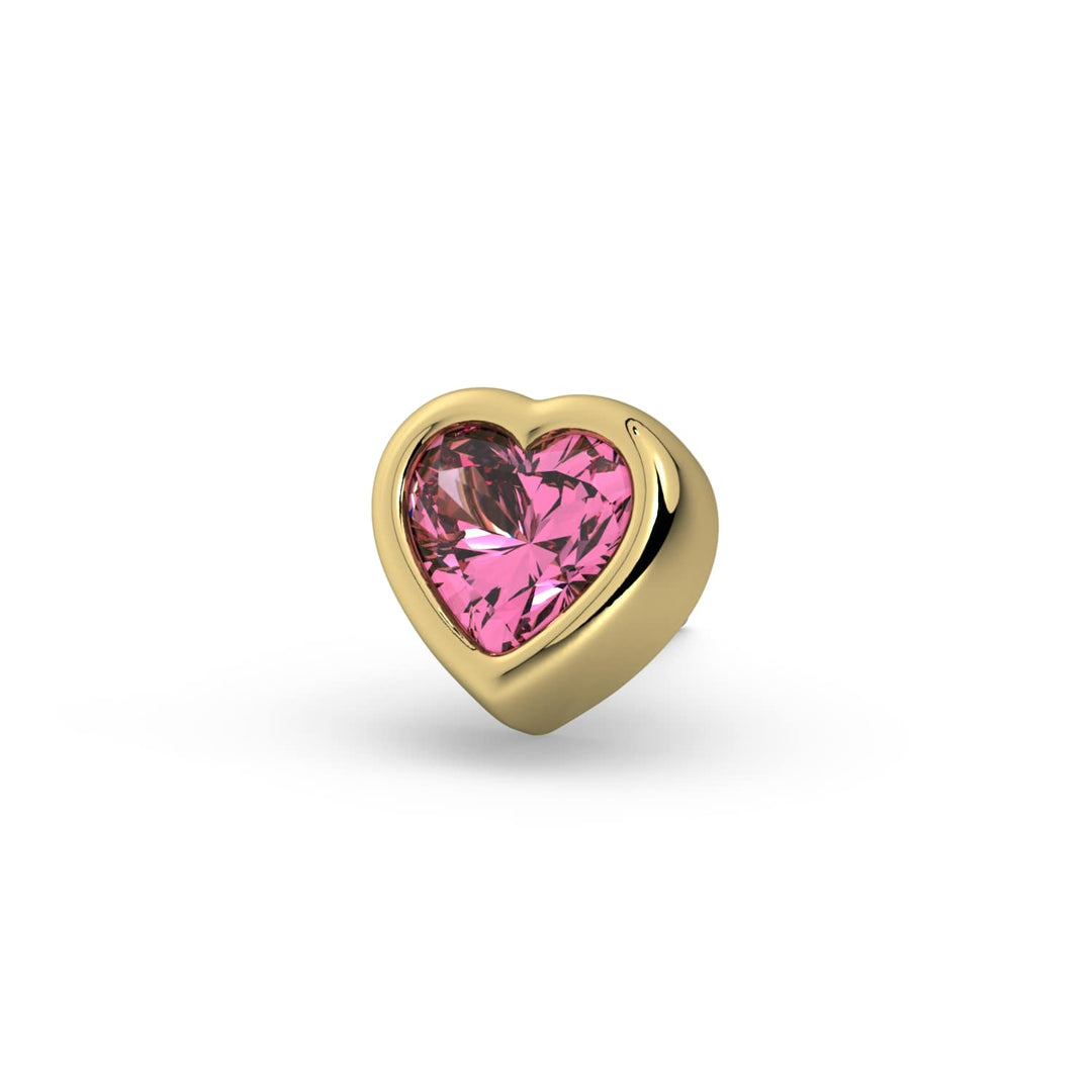 Gem Heart Piercing Stud End