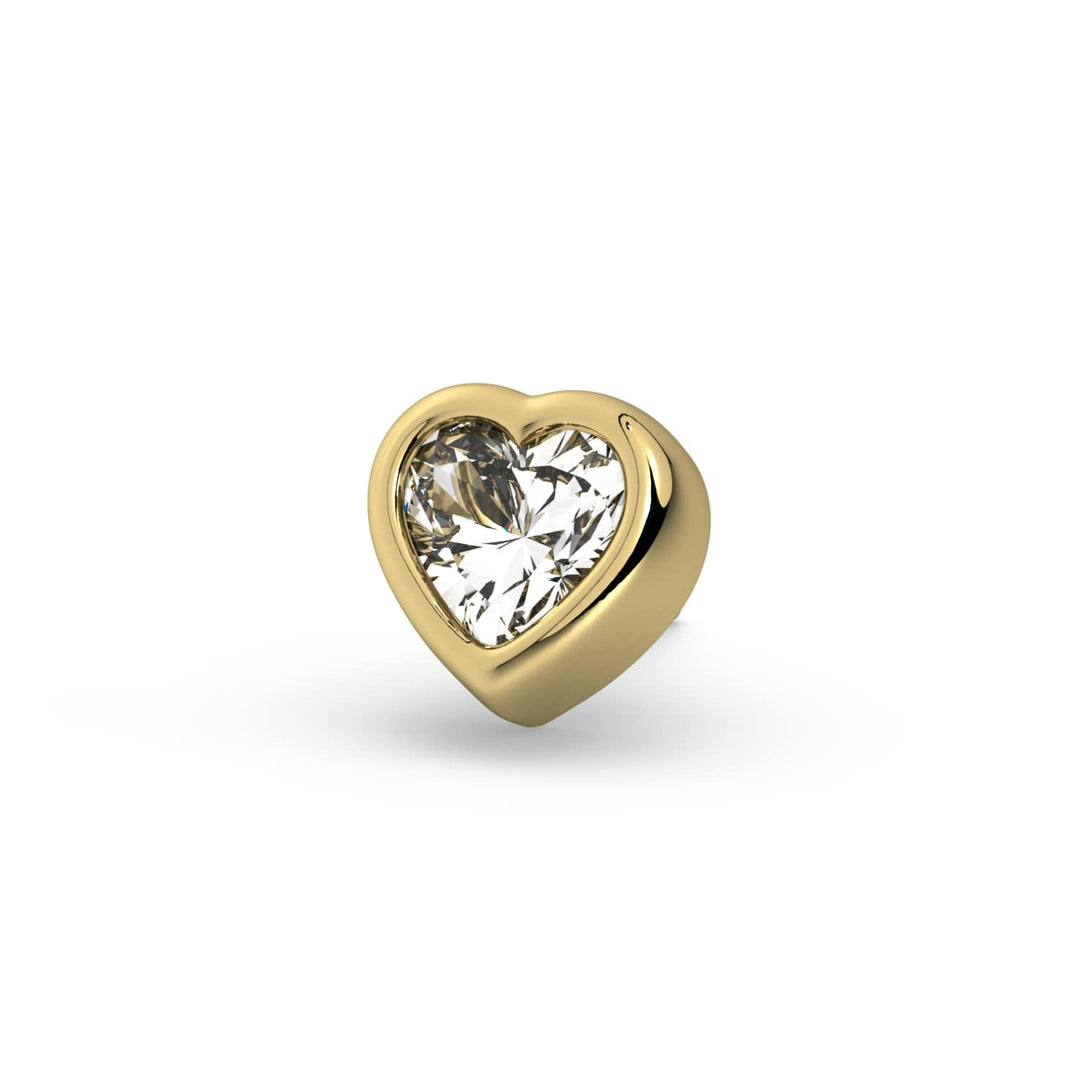 Gem Heart Piercing Stud End