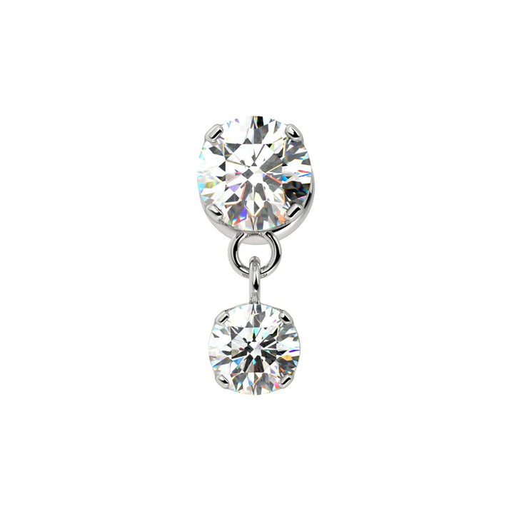 Prong Diamond Helix Dangle Flat Back Stud