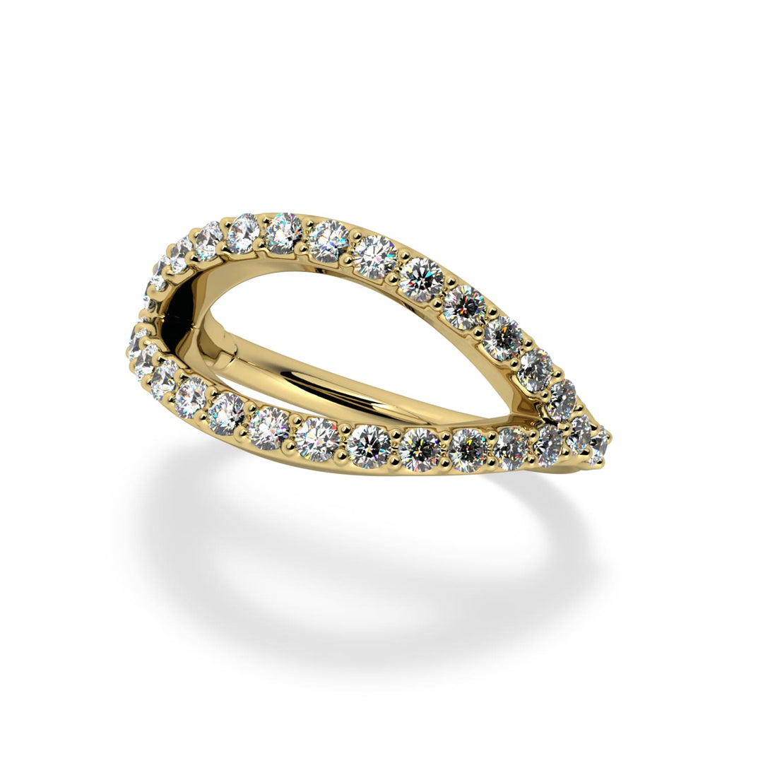 Pavé Diamond Double Split Seam Ring