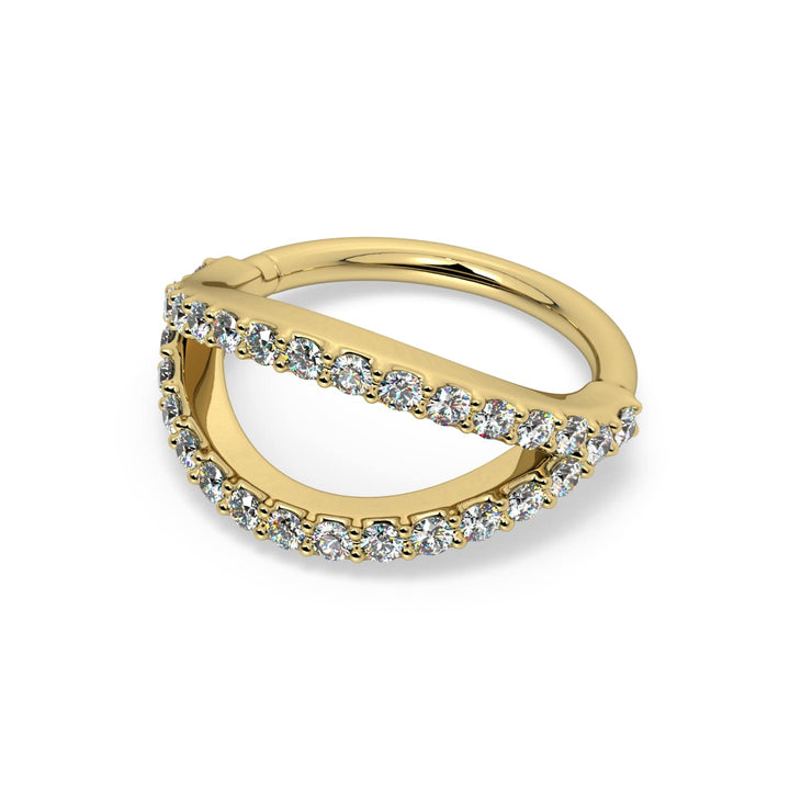 Pavé Diamond Double Split Seam Ring