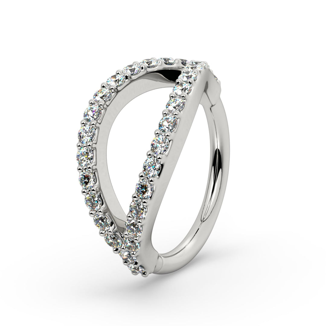 Pavé Diamond Double Split Seam Ring