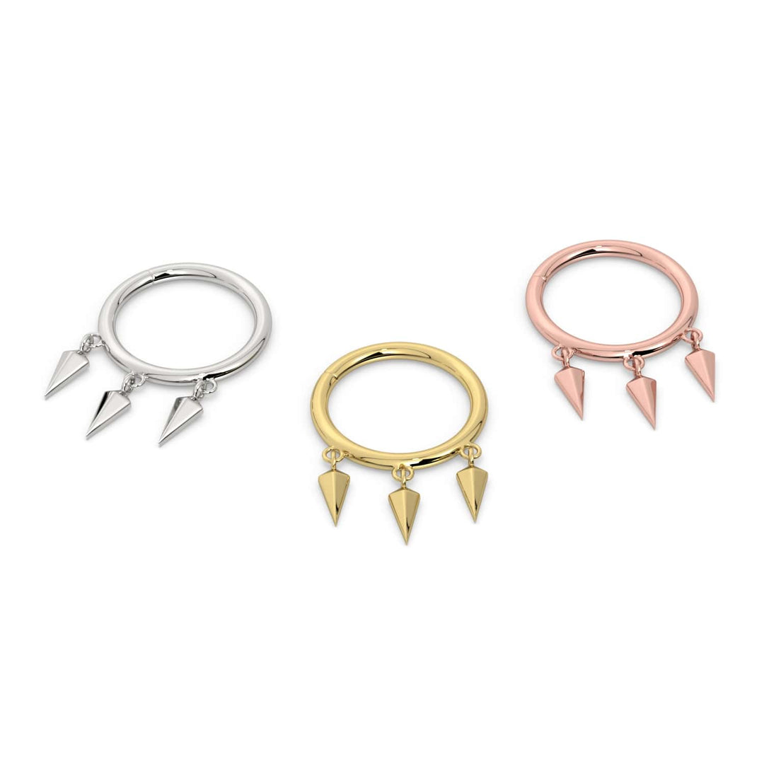 Triple Spike Dangle Seam Ring