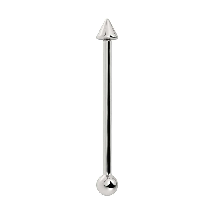 Spike & Ball 14K Gold Industrial Barbell