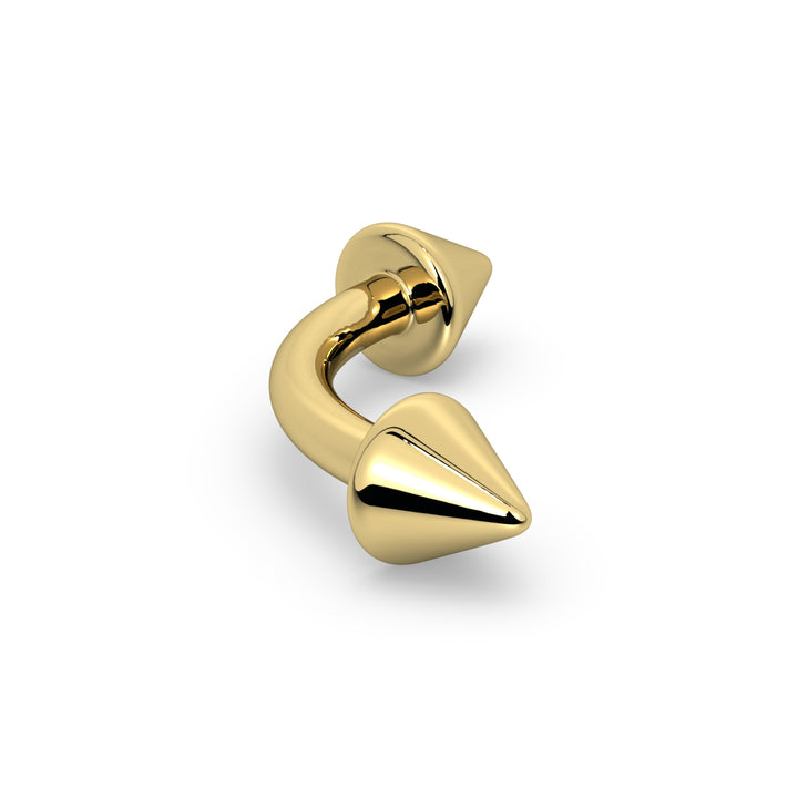 Spike 14K Gold Curved Barbell