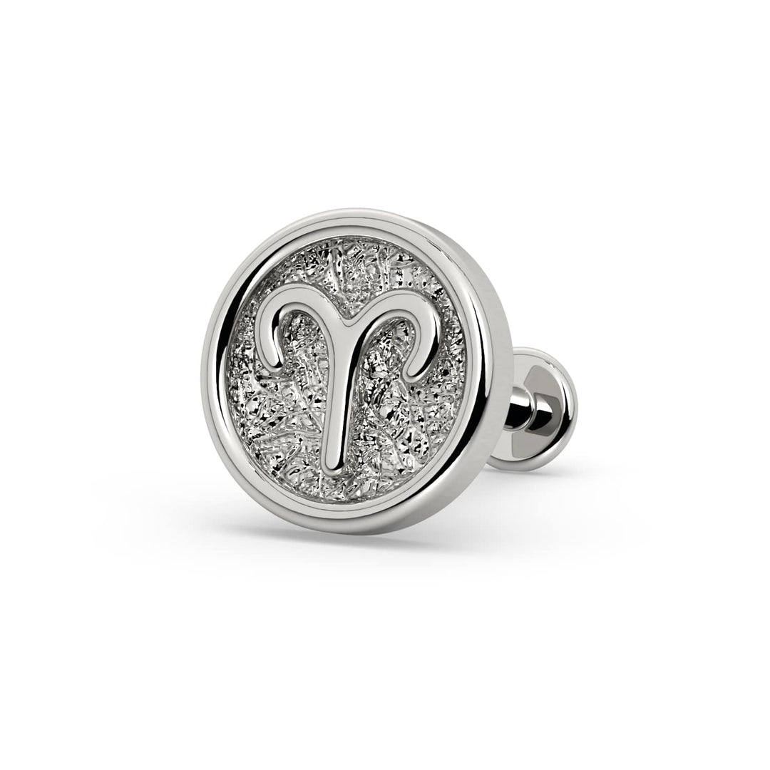 Aries Zodiac Flat Back Stud