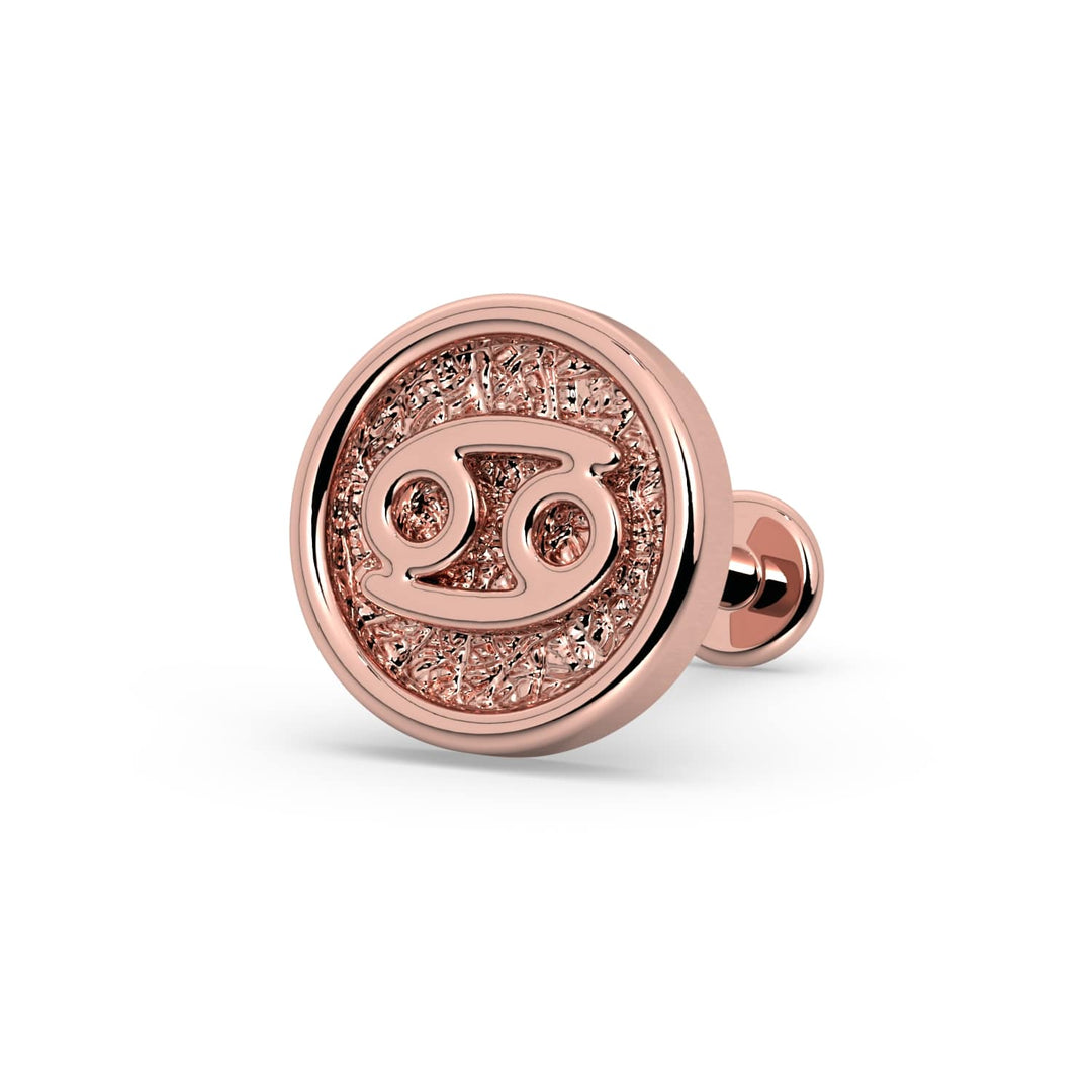 Cancer Zodiac Flat Back Stud