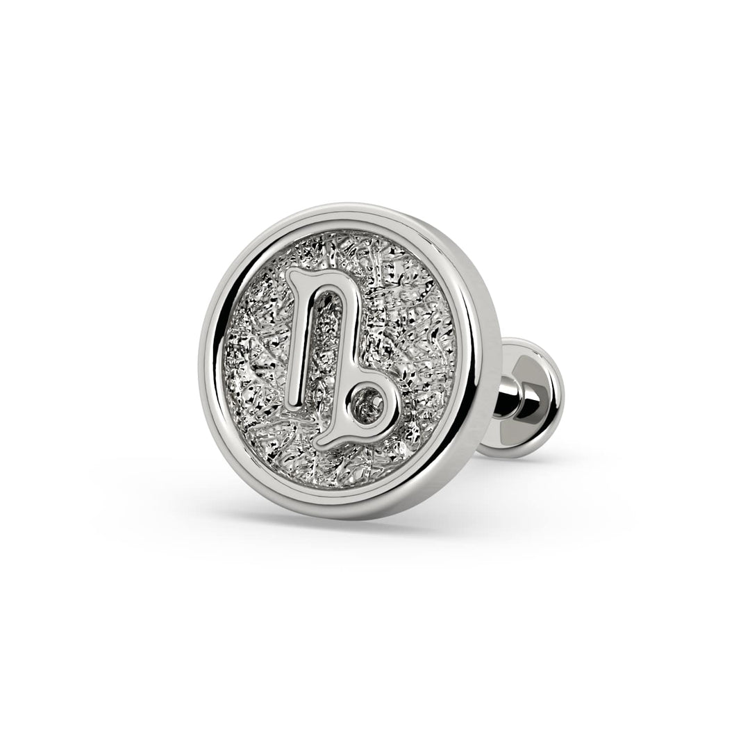 Capricorn Zodiac Flat Back Stud